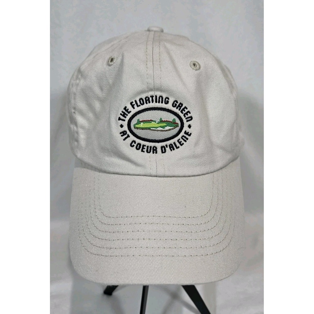 The Floating Green At Coeur D'alene Idaho Hat Cap Strap Back Golf Adjustable